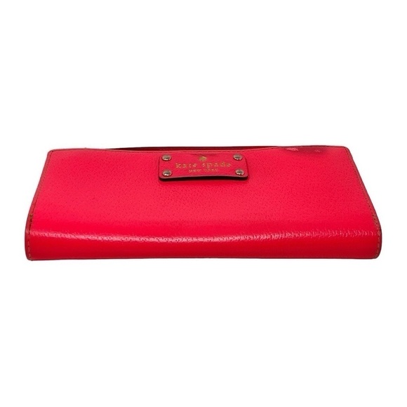Kate Spade Leather Wristlet Wallet Layton Wellesley WLRU1779 Bright Hot Pink - Picture 13 of 13